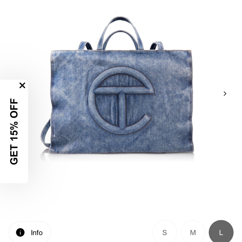 Telfar Denim Blue Tote Bag